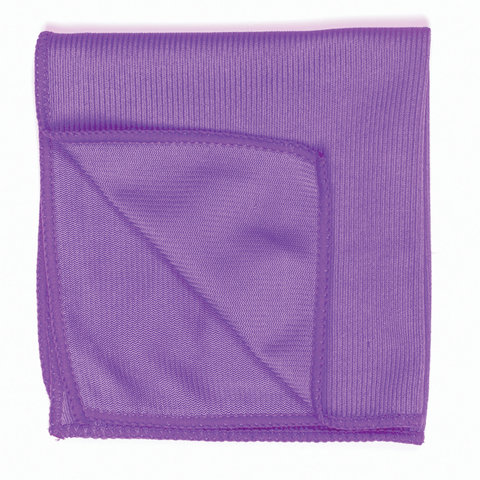 Салфетка из МИКРОФИБРЫ для стекол и зеркал 30х30 см, фиолетовая, 280 г/м2