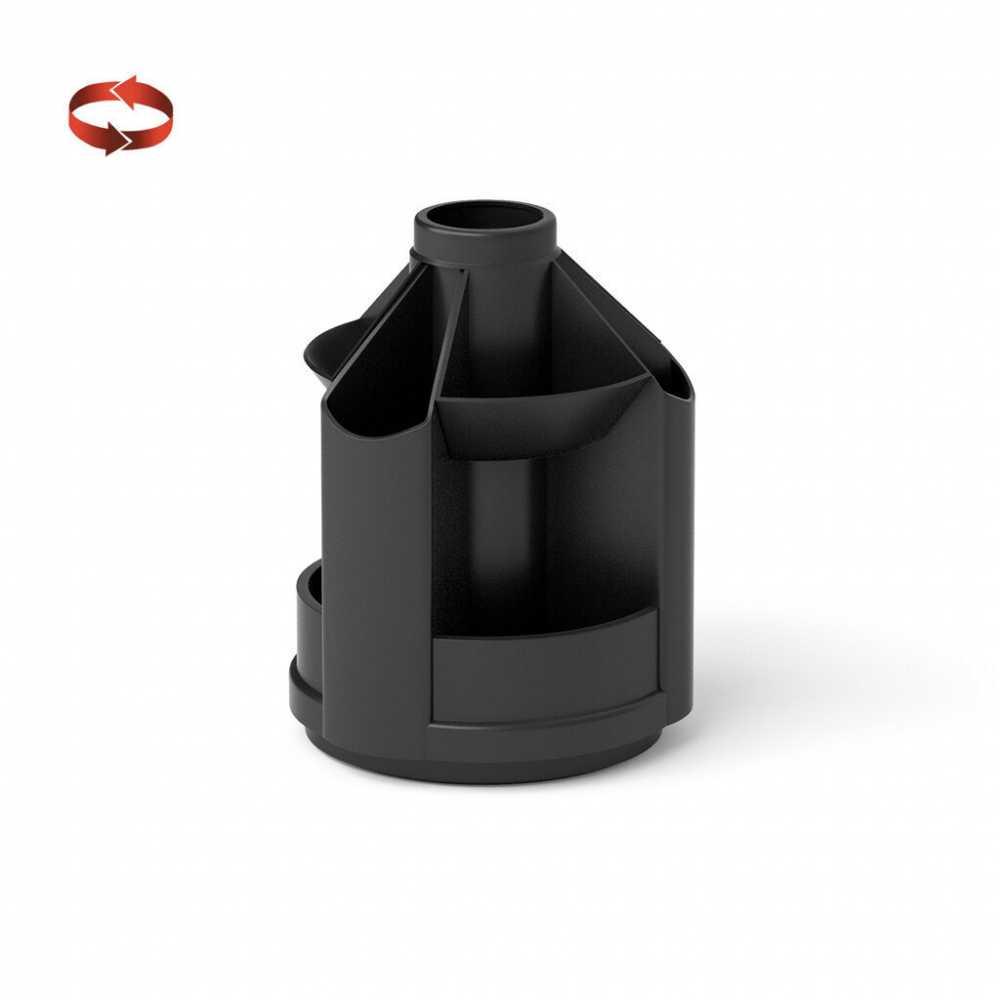 Подставка настольная ErichKrause Mini Desk вращающаяся, чёрная