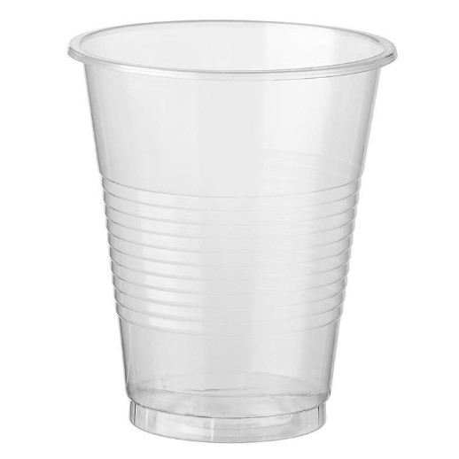 Стакан 200мл пластиковый прозрачный, Интеко