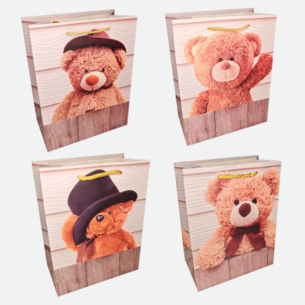 Пакет подарочный бумажный 31*42*12 см, Тэдди, Egoist