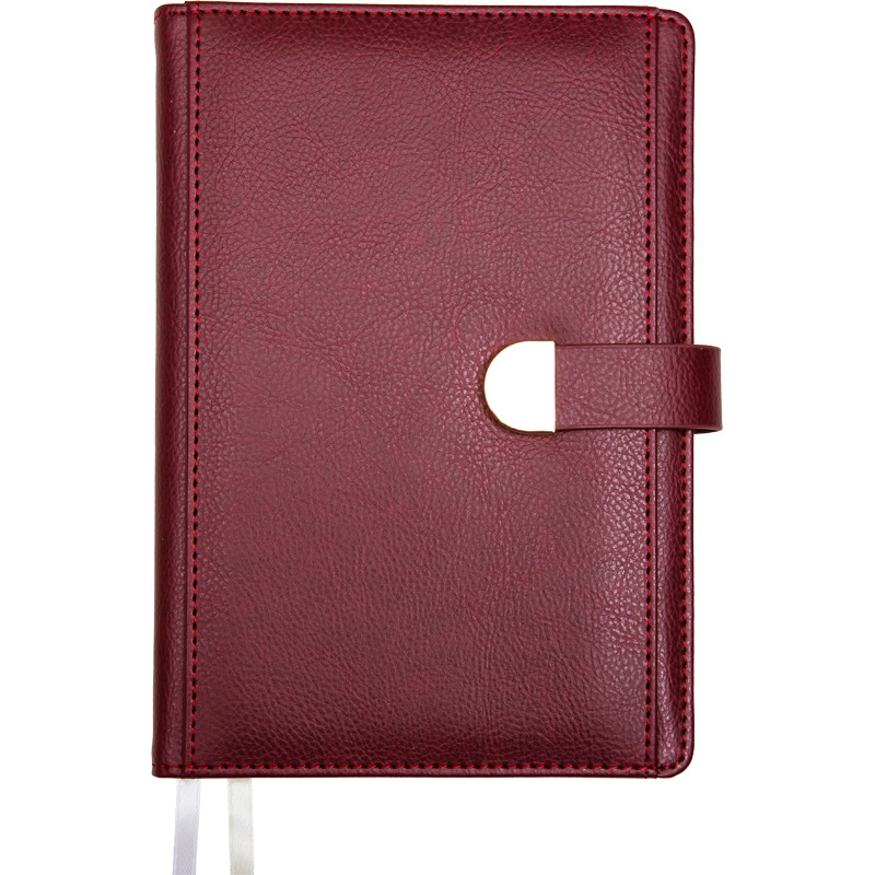 Ежедневник недатированный А5 deVENTE Denver 272 стр., бордовый, твердая обложка, кожзам, карман, магнитная застежка