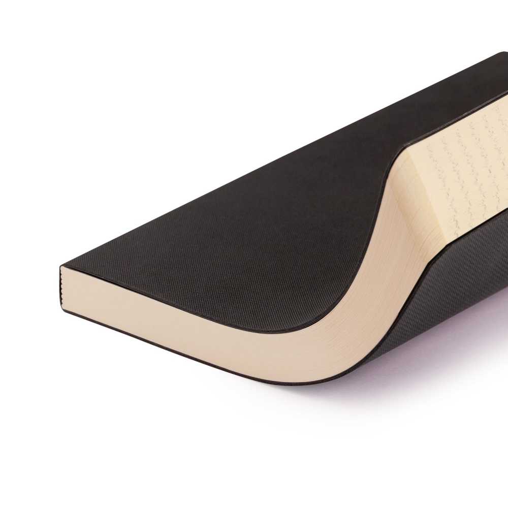 Ежедневник недатированный А5 136л., мягкий переплет, искусственная кожа Megapolis jeans. Черный, ляссе Bruno visconti