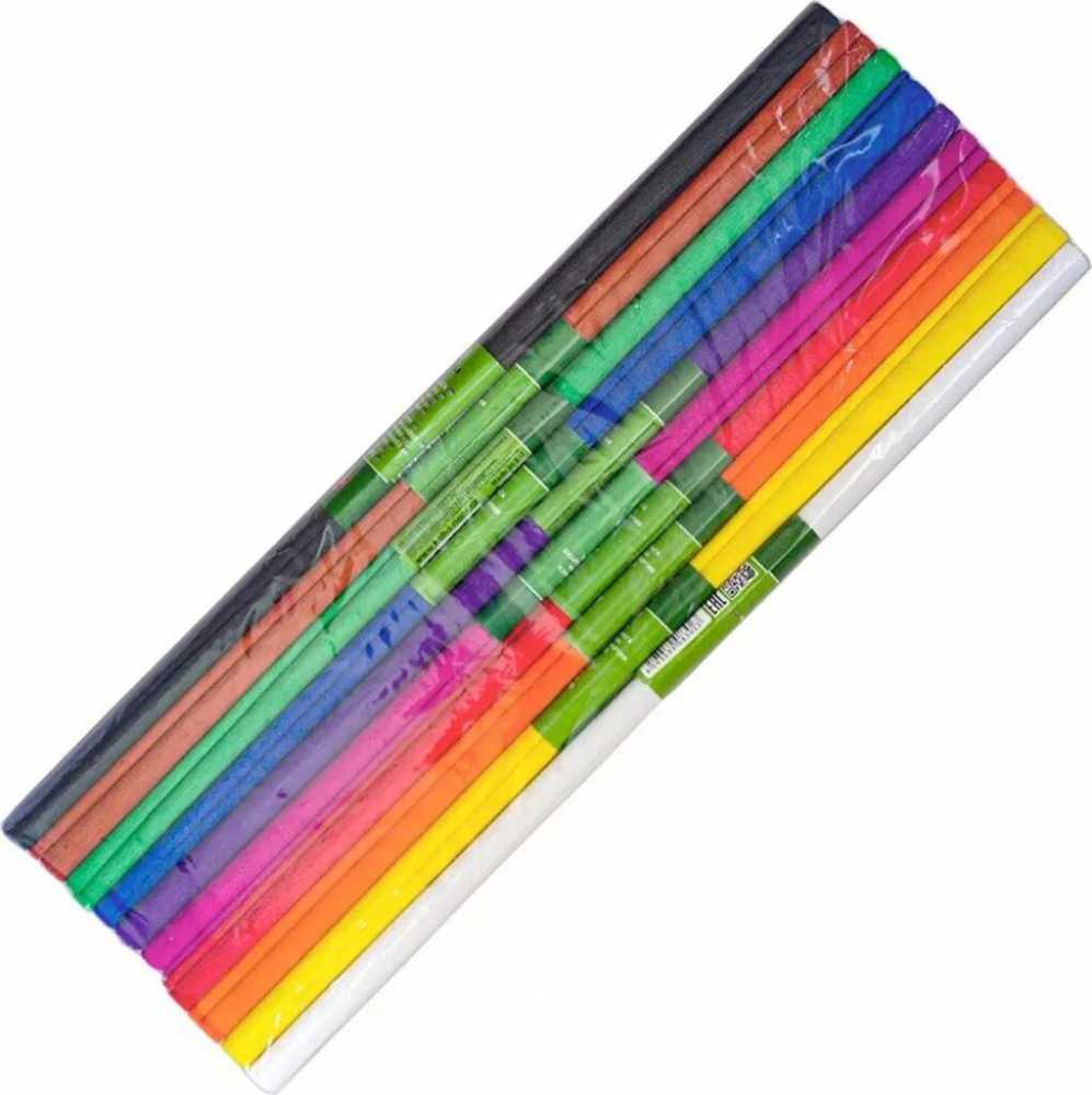 Бумага крепированная в рулоне. 50*200 НАБОР 10шт. ассорти