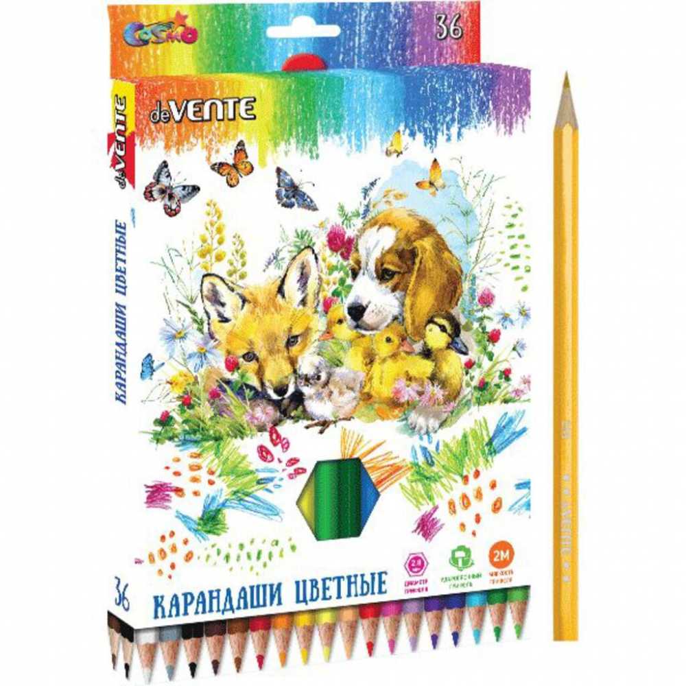 Карандаши цветные 36цветов, deVENTE Cosmo 2М