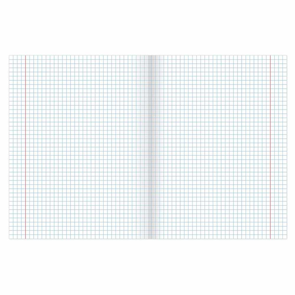 Тетрадь А5, 96 л., BRAUBERG, скоба, клетка, обложка картон, КОСМОС