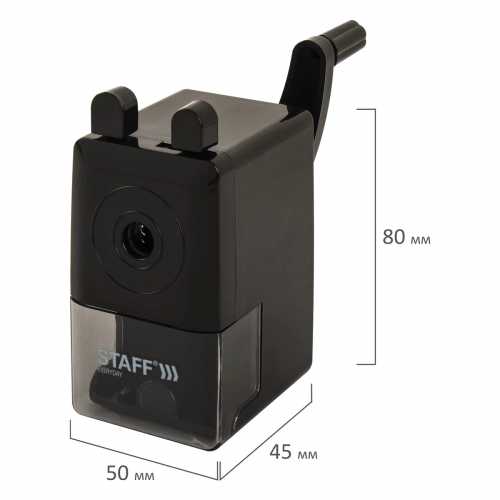 Точилка механическая STAFF EVERYDAY MS-796, корпус черный