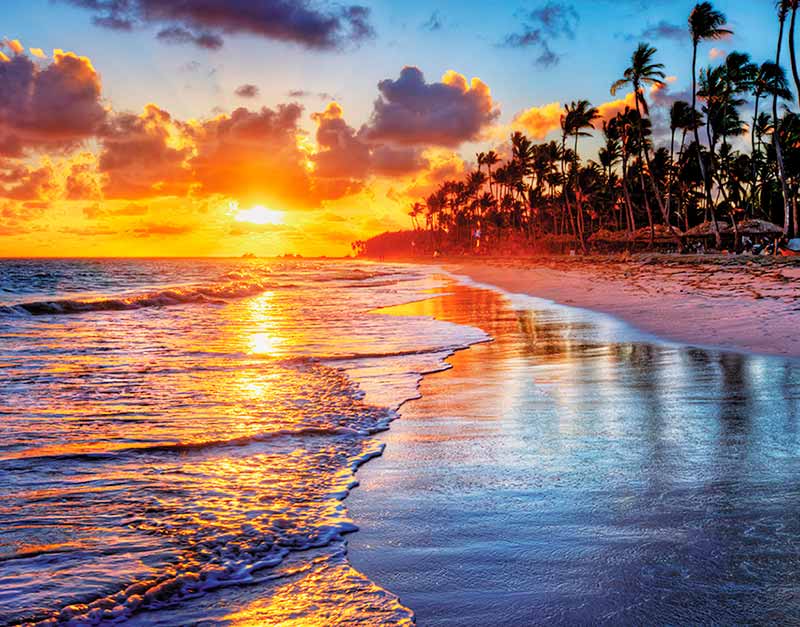 Календарь квартальный на 2026 год, 3 блока 3 гребня 295*720мм. Закат на пляже