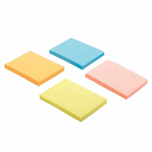 Блок самоклеящийся (стикеры), BRAUBERG, НЕОНОВЫЙ, 38х51 мм, 4 цвета х 50 листов