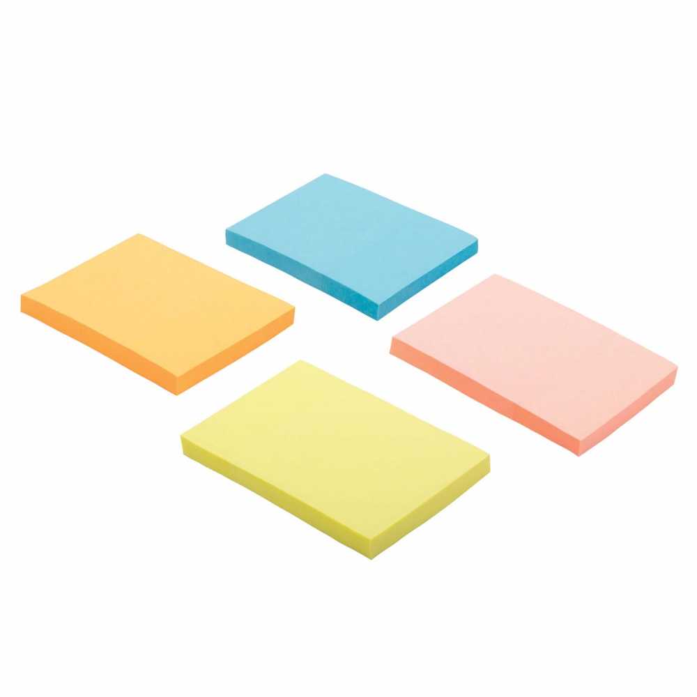 Блок самоклеящийся (стикеры), BRAUBERG, НЕОНОВЫЙ, 38х51 мм, 4 цвета х 50 листов