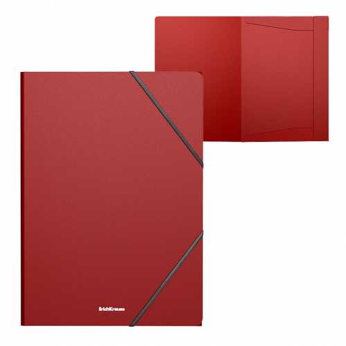 Папка на резинке А4 0,4мм Matt Classic, красная ErichKrause