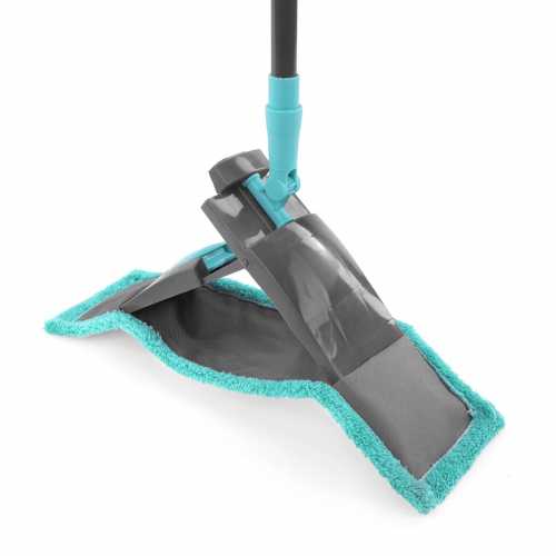 Швабра КОМПЛЕКТ флаундер 40 см + МОП микрофибра (ТИП К) + черенок 70-120 см, ЛЮБАША БЮДЖЕТ