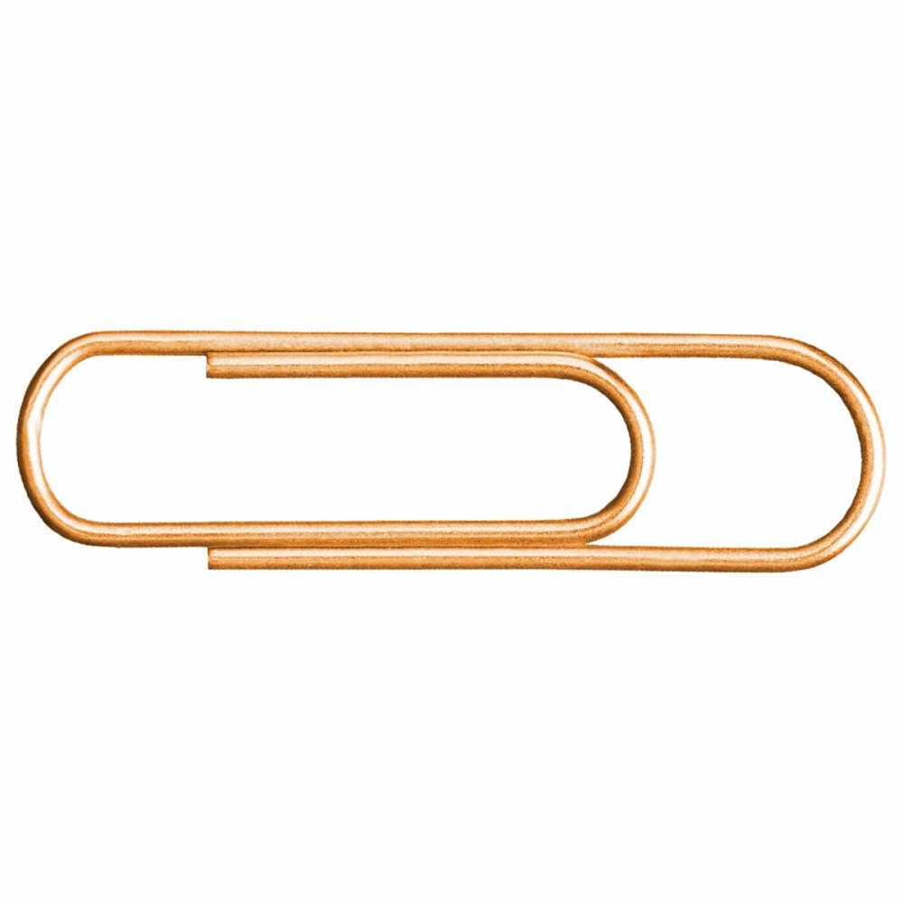 Скрепки BRAUBERG, 28 мм, золотистые, 100 шт., в картонной коробке