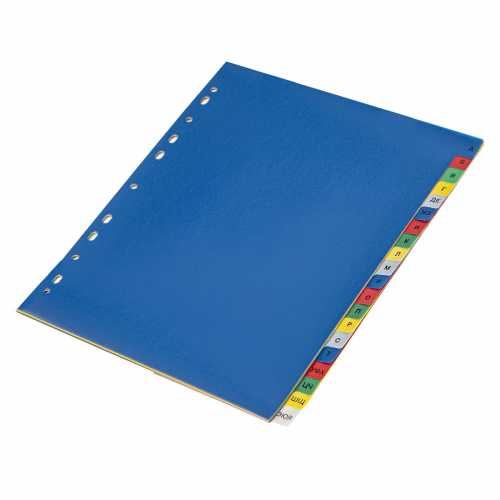 Разделитель пластиковый широкий BRAUBERG А4+, 20 листов, алфавитный А-Я, оглавление, цветной