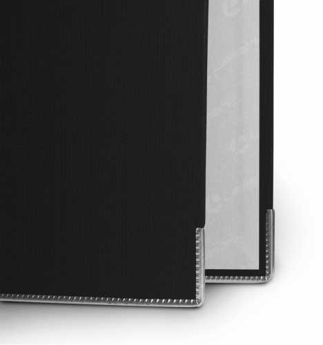 Регистратор А4 75мм PР, Черный, карман, металлическая окантовка, LAMARK