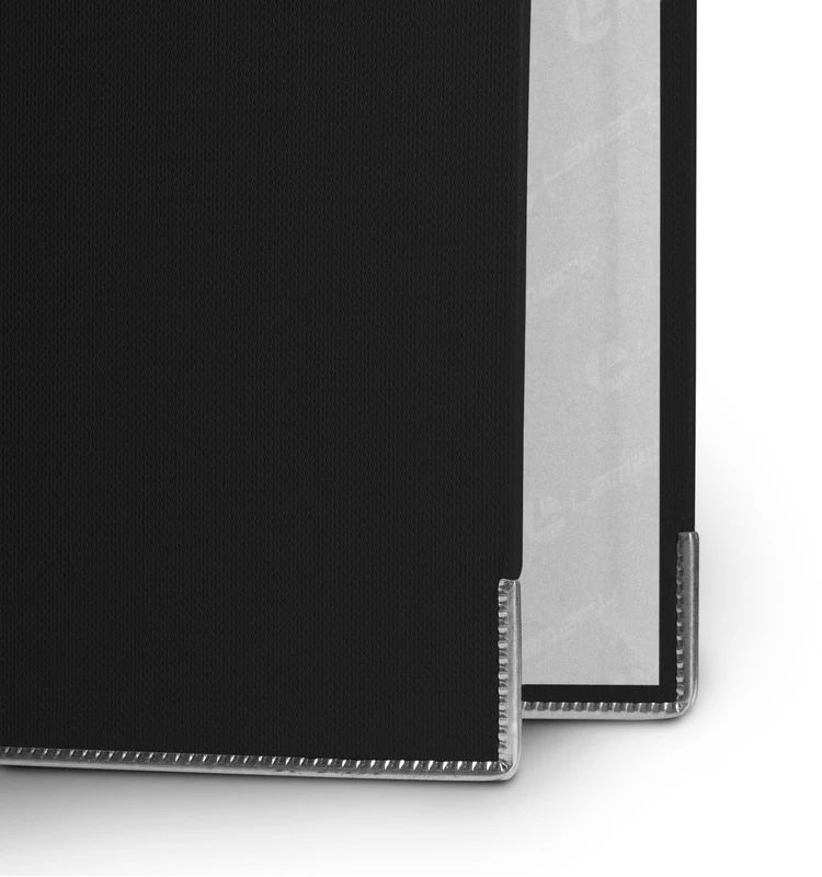 Регистратор А4 75мм PР, Черный, карман, металлическая окантовка, LAMARK