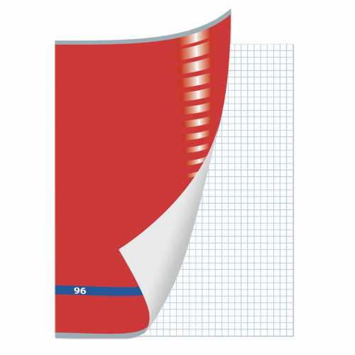 Тетрадь А4, 96 л., BRAUBERG скоба, клетка, обложка картон, INDAY