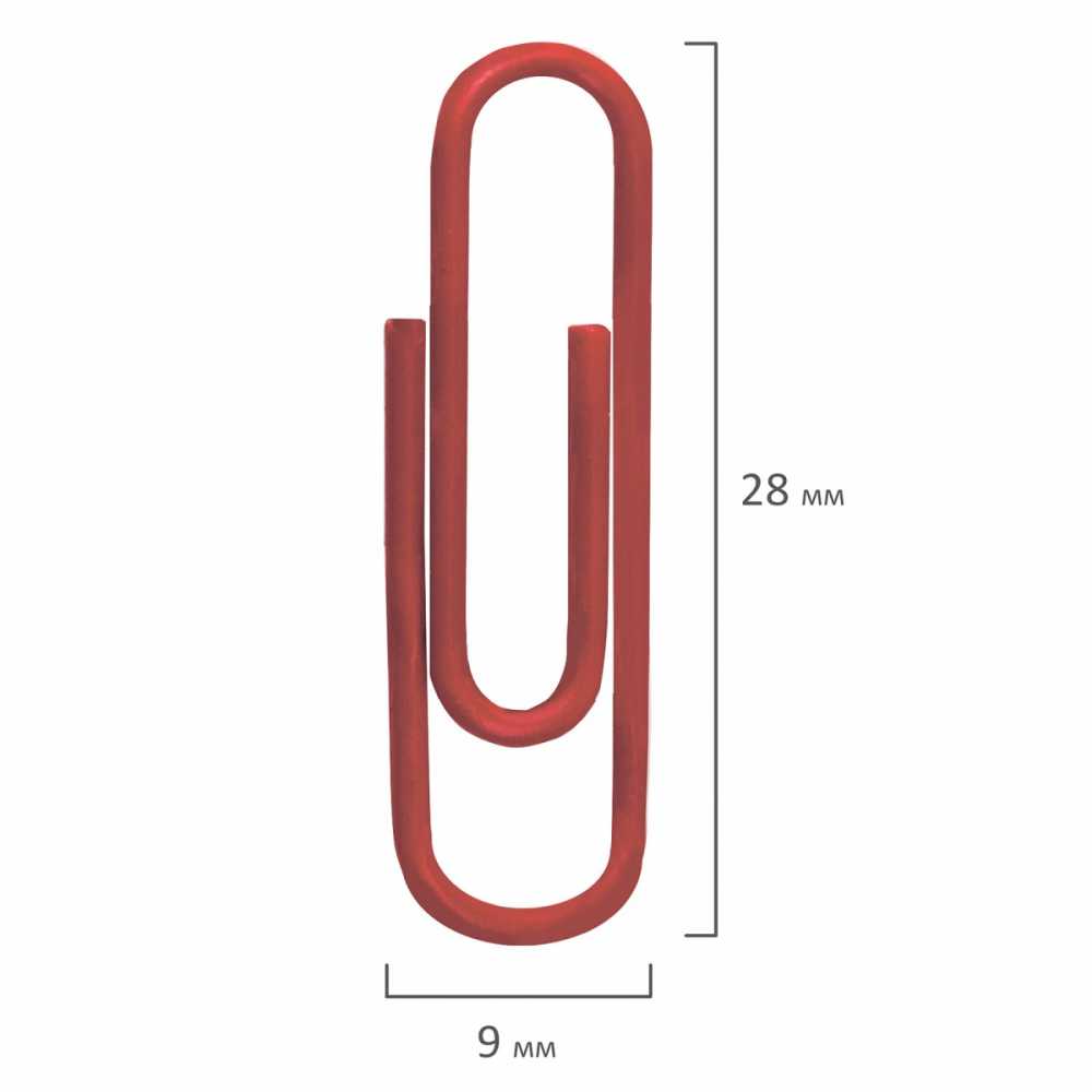 Скрепки STAFF 28 мм, цветные, 70 штук