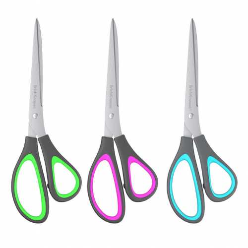 Ножницы ErichKrause EasyCut+ Ergo, 19см, цвет ассорти