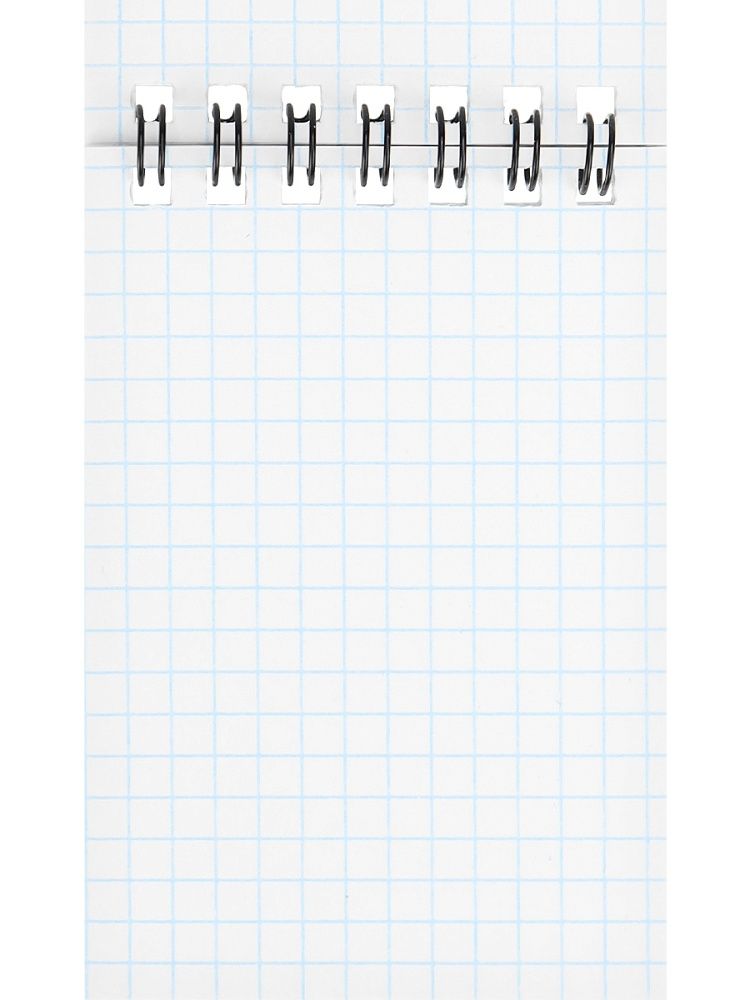 Блокнот А7 клетка 40 листов, гребень Минималистичный дизайн