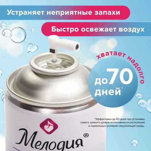 Сменный баллон 250 мл МЕЛОДИЯ Морская свежесть, для автоматических освежителелей, универсальный