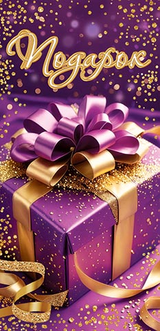 Конверт для денег Подарок Фиолетовый