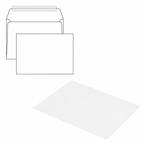 Конверт С5 (162х229 мм), отрывная лента, плотность 80 г/м2, 1шт.