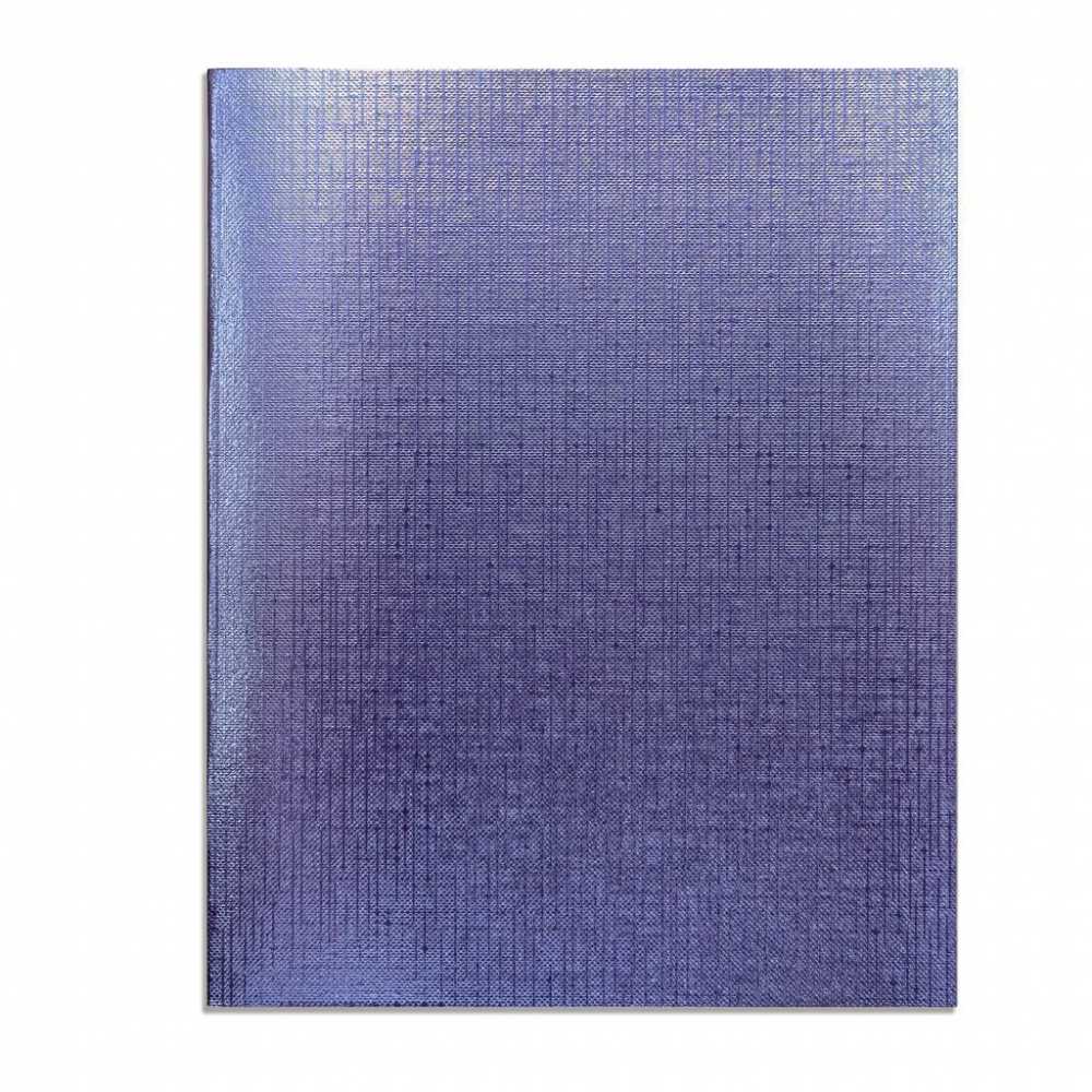 Тетрадь А5 48 л клетка скоба бумвинил, Hatber METALLIC Фиолетовая