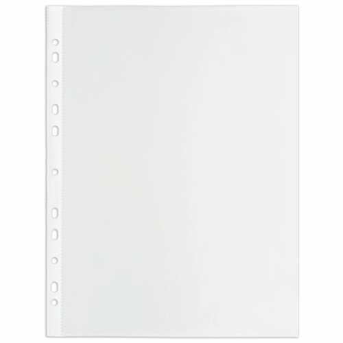 Папки-файлы перфорированные, А4, BRAUBERG STANDARD, комплект 100 шт., гладкие, 45 мкм