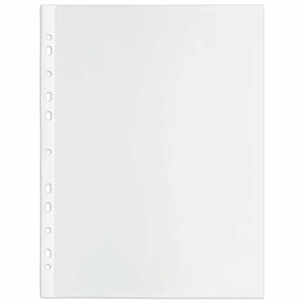 Папки-файлы перфорированные, А4, BRAUBERG STANDARD, комплект 100 шт., гладкие, 45 мкм