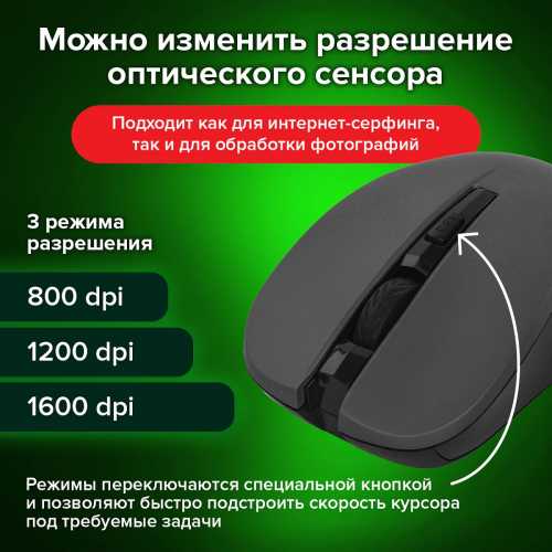 Мышь беспроводная SONNEN V-111, USB, 800/1200/1600 dpi, 4 кнопки, оптическая, черная
