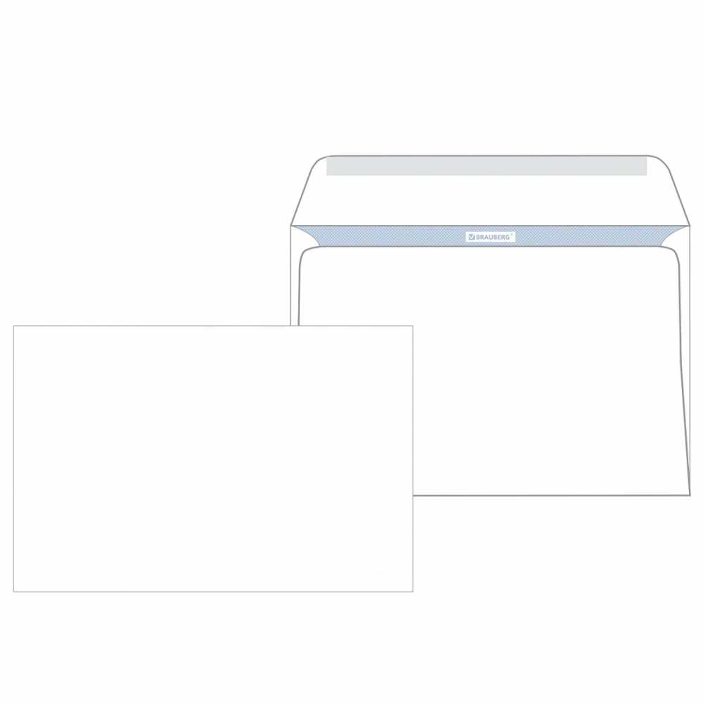 Конверт С4 (229х324 мм), клеевой слой (без клейкой ленты) , внутренняя запечатка, 90 г/м2, BRAUBERG