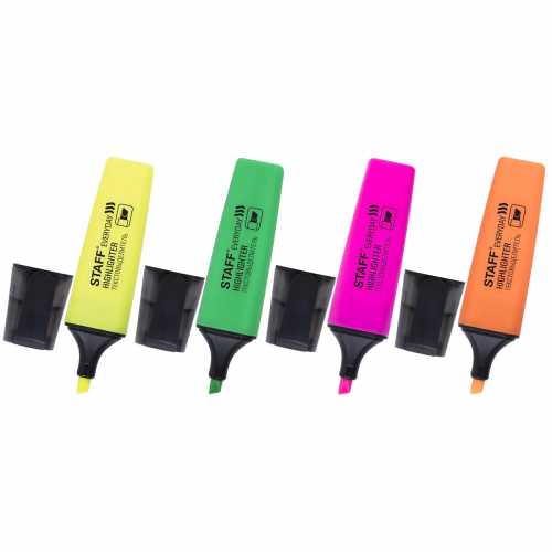 Набор текстовыделителей STAFF EVERYDAY HL-638, 4 шт., АССОРТИ, линия 1-5 мм