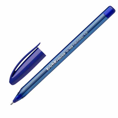 Ручка шариковая ErichKrause U-108 Stick Original, СИНЯЯ, узел 1 мм, линия 0,3 мм, 47595